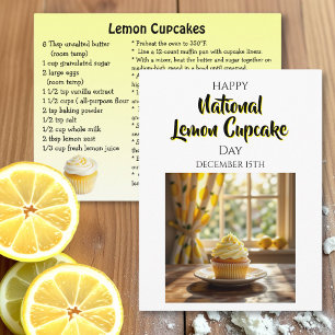 Gelukkige Nationale Citroen Cupcake Dag   15 decem Briefkaart