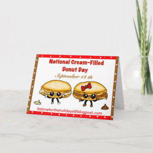 Gelukkige Nationale Cream-Filled Donuts Dag - 14 s Kaart