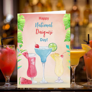 Gelukkige Nationale Daiquiri Dag Tropische Dranken Kaart