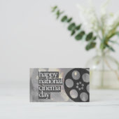 gelukkige nationale filmdag visitekaartje (Staand voorkant)