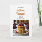 Gelukkige Nationale Flapjack Dag | 7 maart Kaart (Voorkant)