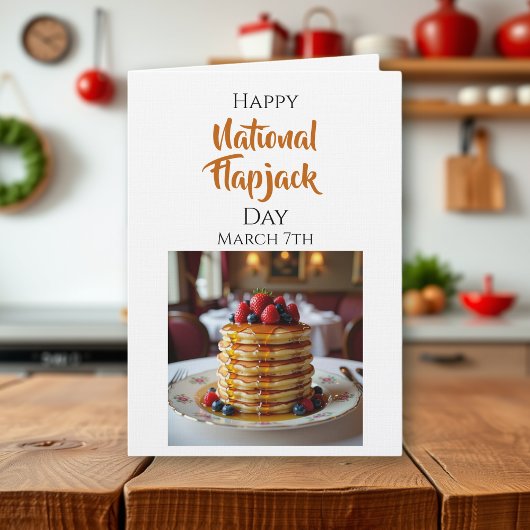 Gelukkige Nationale Flapjack Dag | 7 maart Kaart
