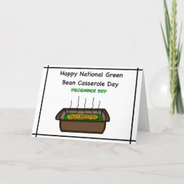 Gelukkige Nationale Groene Bonen Casserole Dag Kaart