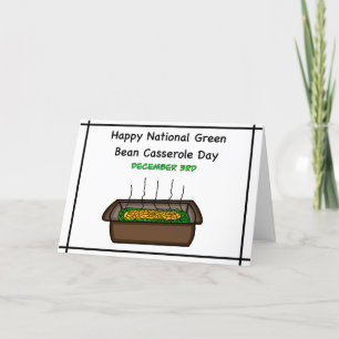 Gelukkige Nationale Groene Bonen Casserole Dag Kaart