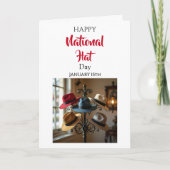 Gelukkige Nationale Hoedendag | 15 januari Kaart (Voorkant)