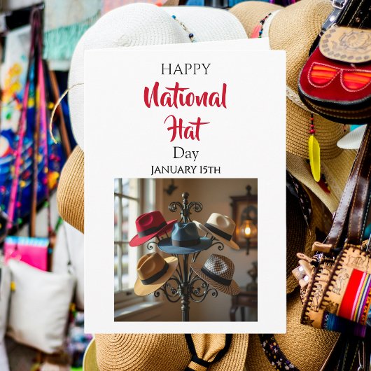 Gelukkige Nationale Hoedendag | 15 januari Kaart