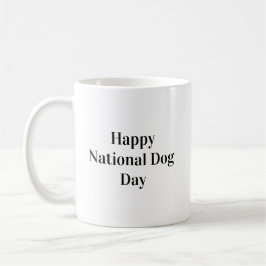 Gelukkige Nationale Hondendag Typografie Koffiemok