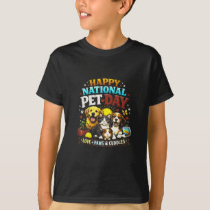 Gelukkige Nationale Huisdierdag Schattige & Grappi T-shirt