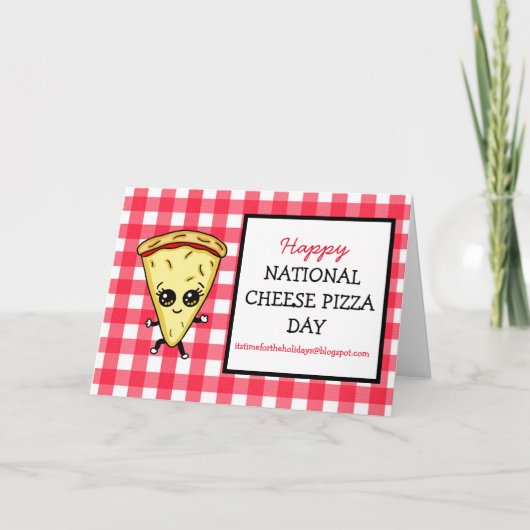 Gelukkige Nationale Kaaspizzadag 5 september Kaart (Voorkant)