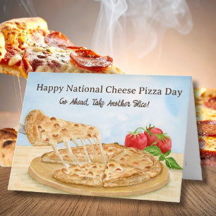 Gelukkige Nationale Kaaspizzadag Kaart