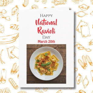 Gelukkige Nationale Ravioli Dag - 20 maart Kaart