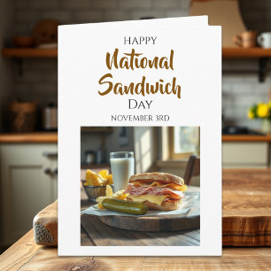 Gelukkige Nationale Sandwich Dag 3 november Kaart