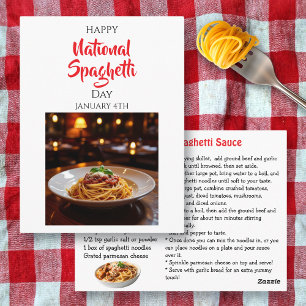 Gelukkige Nationale Spaghettidag   4 januari Briefkaart