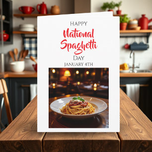 Gelukkige Nationale Spaghettidag   4 januari Kaart