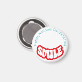 Gelukkige Nationale Tandartsdag - 6 Maart Magneet (Voorkant / Achterkant)