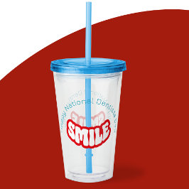 Gelukkige Nationale Tandartsen Dag Acryl Tumbler Acryl Drinkbeker