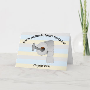 Gelukkige Nationale WC-Papierdag Grappige Feestdag Kaart