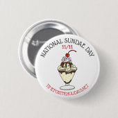 Gelukkige Nationale Zondag | 11 november Ronde Button 5,7 Cm (Voorkant /achterkant)