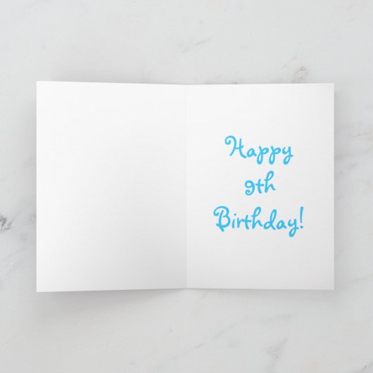 Gelukkige negende verjaardag 9e verjaardag wordt n kaart (Binnen)