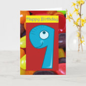 Gelukkige negende verjaardag 9e verjaardag wordt n kaart (Gele Bloem)