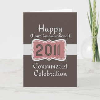 Gelukkige niet-confessionele consumentistische vie feestdagen kaart