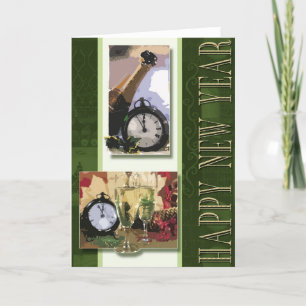 Gelukkige nieuwe jaarkaart feestdagen kaart