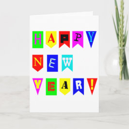 Gelukkige Nieuwjaar vlaggen Feestdagen Kaart