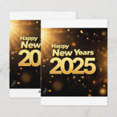 Gelukkige Nieuwjaarskaarten 2025 Feestdagenkaart (Voorkant / Achterkant)