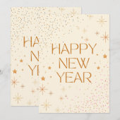 Gelukkige nieuwjaarskaarten feestdagenkaart (Voorkant / Achterkant)