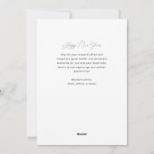 Gelukkige nieuwjaarsscriptfoto feestdagenkaart (Achterkant)