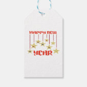 Gelukkige nieuwjaarssterren cadeaulabel (Voorkant)