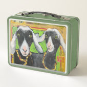 Gelukkige Nigeriaanse geiten lunchbox (Achterkant)