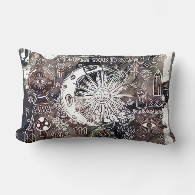 Gelukkige Numerologie Manifesterend Magische Galax Kussen (Voorkant)