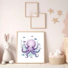 Gelukkige Octopus Poster