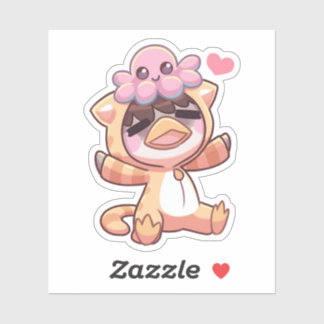 Gelukkige octopus - Sticker