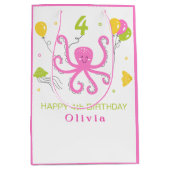 Gelukkige Octopus Verjaardag Medium Cadeauzakje (Voorkant)