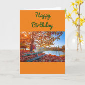 **GELUKKIGE OKTOBER VERJAARDAG** van HET MEER Kaart (Gele Bloem)