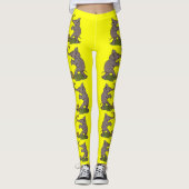 gelukkige olifant die met touw en bal speelt leggings (Voorkant)