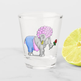 Gelukkige Olifanten Valentijnsdag Shot Glas