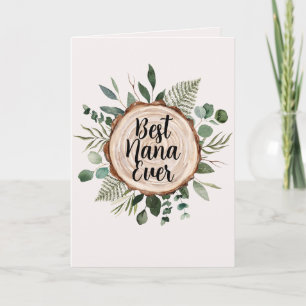 Gelukkige Oma en Opa dag Rustiek Hout en Loof Kaart