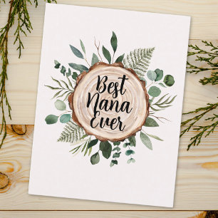 Gelukkige Oma- en Opa-dag Rustig Hout en Loofwerk Briefkaart