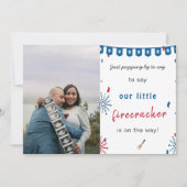 Gelukkige onafhankelijkheid 4 juli baby zwangersch aankondiging (Voorkant)