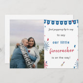 Gelukkige onafhankelijkheid 4 juli baby zwangersch aankondiging (Voorkant / Achterkant)