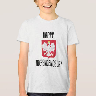 Gelukkige Onafhankelijkheidsdag 11 november Poolse Tri-Blend Shirt