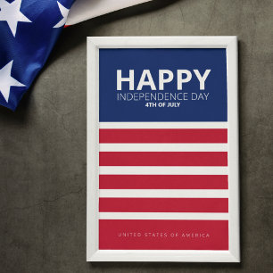 Gelukkige Onafhankelijkheidsdag 14 Juli Poster