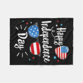 Gelukkige Onafhankelijkheidsdag 1776 Vrouwen Ameri Fleece Deken (Voorkant (Horizontaal))