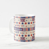 Gelukkige Onafhankelijkheidsdag & 4 Juli Cadeau Koffiemok (Voorkant links)