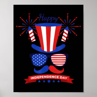 Gelukkige Onafhankelijkheidsdag 4 juli Heren Poster