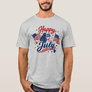 Gelukkige Onafhankelijkheidsdag 4 juli Patriottisc T-shirt