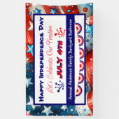 Gelukkige Onafhankelijkheidsdag | 4 juli Spandoek (Verticaal)